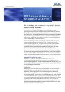 EMC Backup und Recovery für Microsoft SQL Server