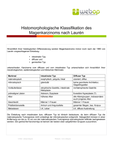 Histomorphologische Klassifikation des Magenkarzinoms