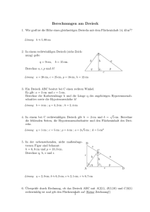 Berechnungen am Dreieck