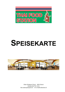 SPEISEKARTE - Thai Food Station