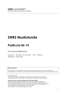 SWR2 Musikstunde - Konrad Beikircher