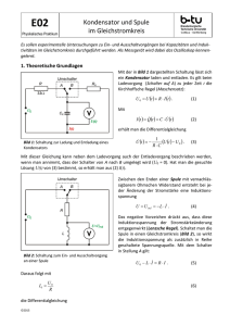 Kondensator und Spule im Gleichstromkreis - WWW-Docs for B-TU