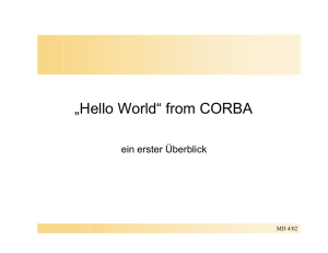 Hello World from CORBA
