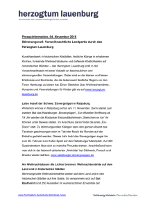 Pressemitteilung - im Herzogtum Lauenburg