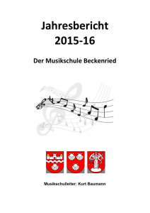 Fachbelegung 2015-16 – Musikschüler Belegung nach Gemeinden
