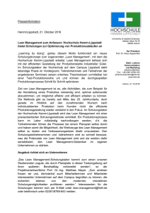 Word-Dokument: Presseinformation - Hochschule Hamm