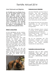 Jahresinfo 2014 - Tierhilfe Dinslaken