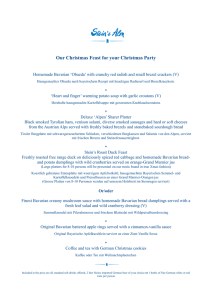 Our Christmas Feast for your Christmas Party Homemade Bavarian