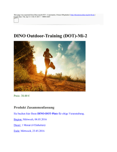 DINO Outdoor-Training (DOT)-Mi-2 : Dino macht FIT!