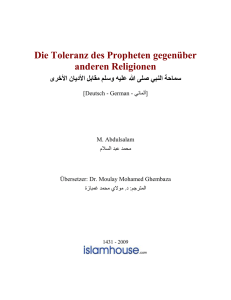 Die Toleranz des Propheten gegenüber anderen Religionen
