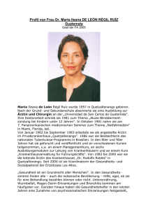 Profil von Frau Dr. Marta Ileana DE LEÓN RÉGIL RUÍZ