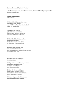 Deutsche Texte zur CD „Cantate Domino“