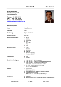Klaus Bouschen - KISS Consulting GmbH