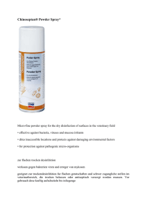 Chinoseptan® Powder Spray* Micro-fine powder spray for the dry