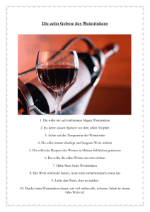 Die zehn Gebote des Weintrinkens
