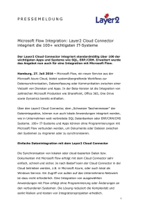 2016-07-26: Microsoft Flow Integration: Layer2 Cloud Connector