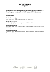 Verleihung des Longines Preis für Präzision 2014 in Lausanne