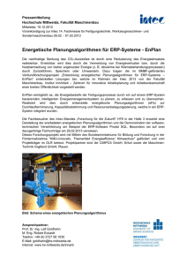 Energetische Planungsalgorithmen für ERP-Systeme