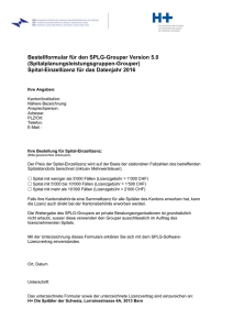 Bestellformular für den SPLG-Grouper Version 5.0