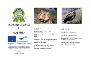PROTECTED ANIMALS IN AUSTRIA Dieses Projekt wurde mit