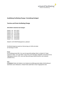 Ausbildung Facilitating Change / Anmeldung Stuttgart Termine und