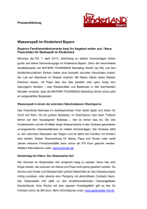 Pressemitteilung Wasserspaß im Kinderland Bayern Bayerns