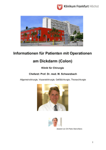 am Dickdarm (Colon) - Klinikum Frankfurt Höchst