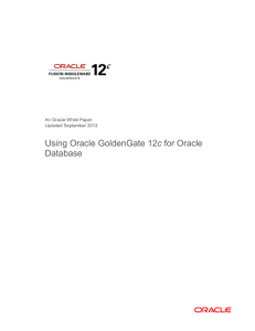 Using Oracle GoldenGate 12c for Oracle Database