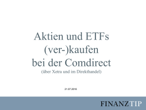 Aktien und ETFs (ver-)kaufen bei der Comdirect