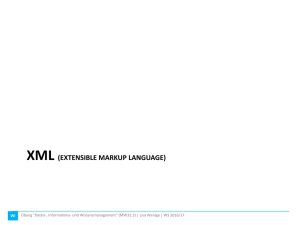 XML (Extensible MARKUP Language)