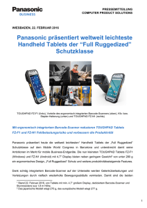 Panasonic präsentiert weltweit leichteste Handheld Tablets der “Full