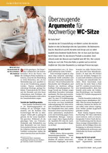 Überzeugende Argumente für hochwertige WC-Sitze - IKZ