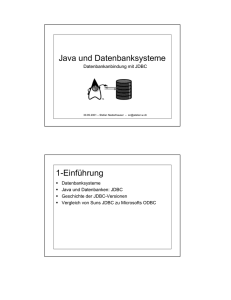 Java und Datenbanksysteme 1
