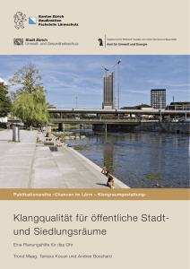 Publikation «Klangqualität für öffentliche Stadt- und