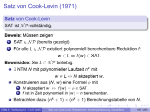 Satz von Cook-Levin (1971)