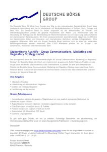 Group Communications, Marketing and Regulatory Strategy (m/w)