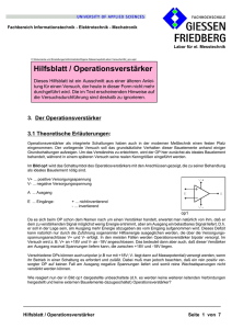 Hilfsblatt / Operationsverstärker