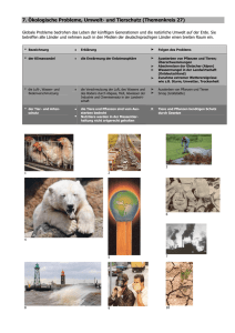 7. Ökologische Probleme, Umwelt- und Tierschutz (Themenkreis 27)