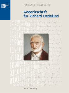 Gedenkschrift für Richard Dedekind - IHK Braunschweig
