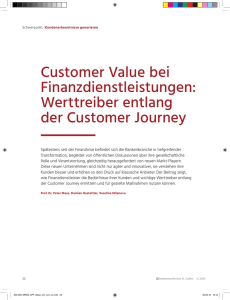 Customer Value bei Finanzdienstleistungen: Werttreiber entlang der