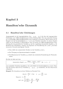 Kapitel 3 Hamilton`sche Dynamik
