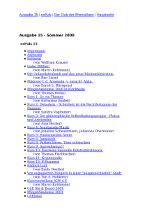 Ausgabe 15 - Sommer 2000