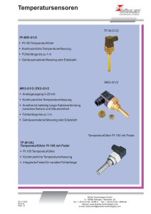 Temperatursensoren - Bühler Technologies GmbH