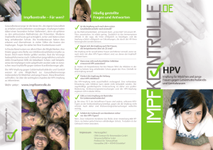 HPV-Impfung - Impfkontrolle