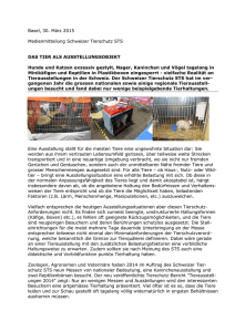 Basel, 30. März 2015 Medienmitteilung Schweizer Tierschutz STS