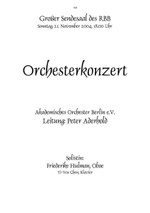 Aus der Neuen Welt - Akademisches Orchester Berlin
