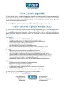 Senior Software Engineer, Backend (m/w)