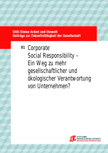 Corporate Social Responsibility - Stiftung Soziale Gesellschaft