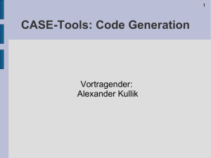 CASE-Tools: Code Generation