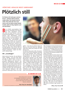 Plötzlich still: Artikel zum Thema Hörsturz